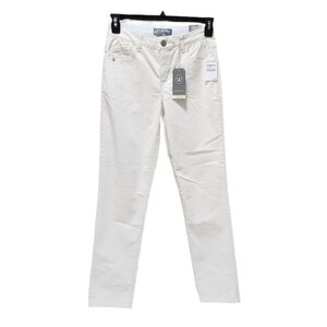 Wit & Wisdom Corduroy Pants Straight Leg Mid-Rise Ab Solution Blanched Almond 4